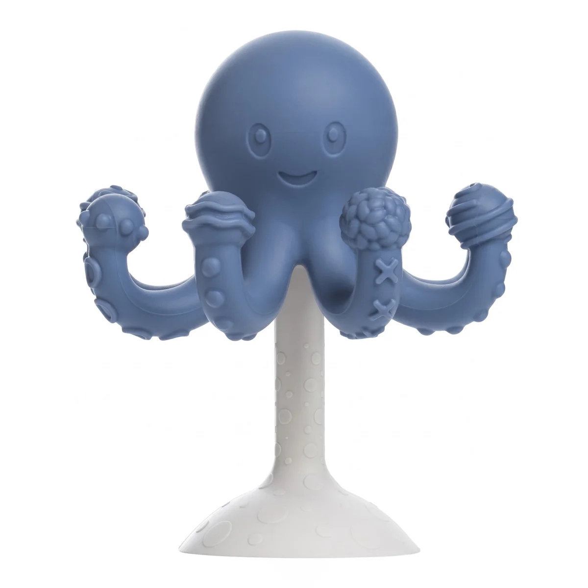 Jumble Waggle silicone octopus teether in Blue Moon